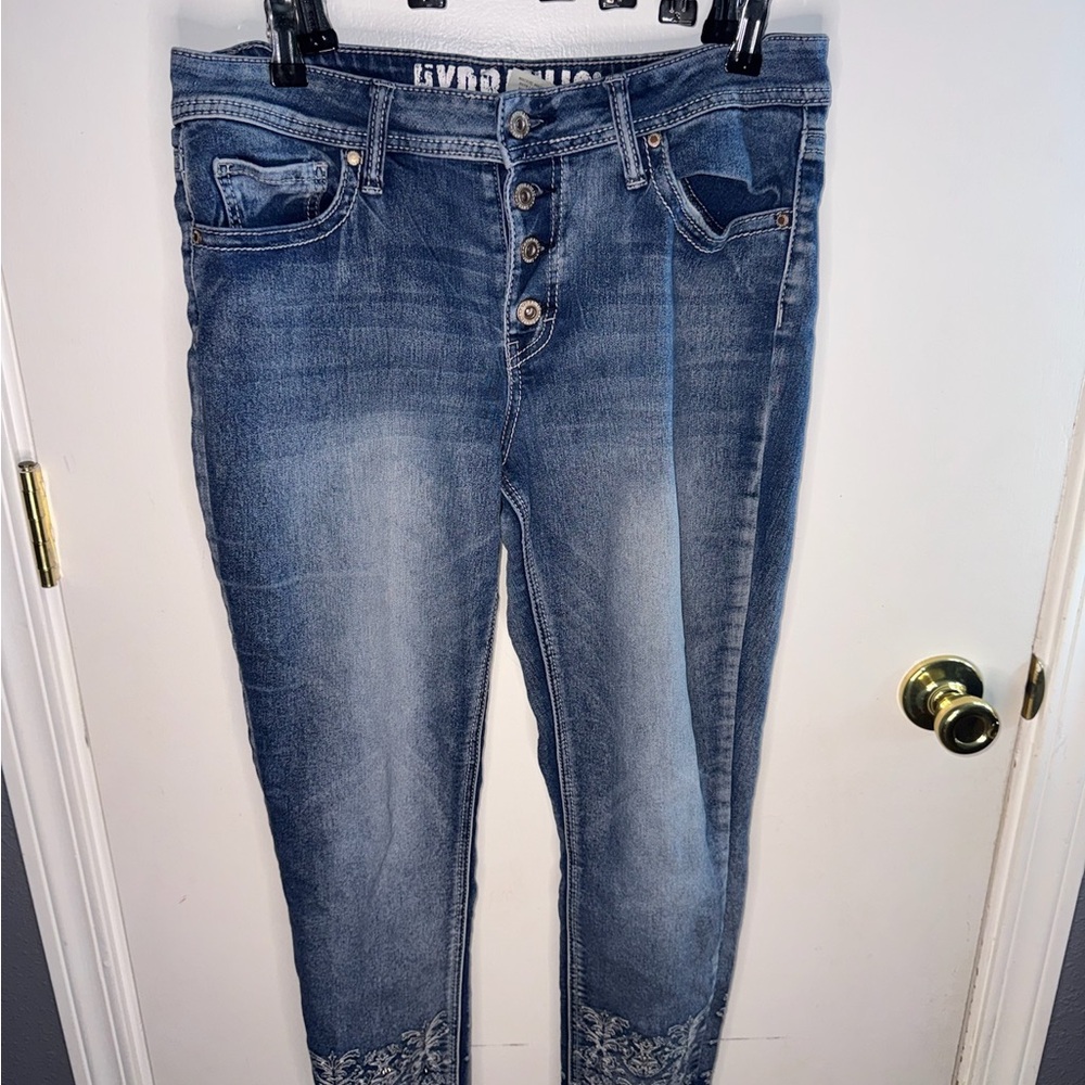 Hydraulic Women’s Mid-Rise Button-Fly Blue Denim Jeans